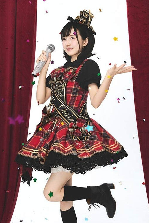 【7月18日預購截止】藍色/紅色/綠色偶像蘿莉塔系列帽子＋蝴蝶結髮箍