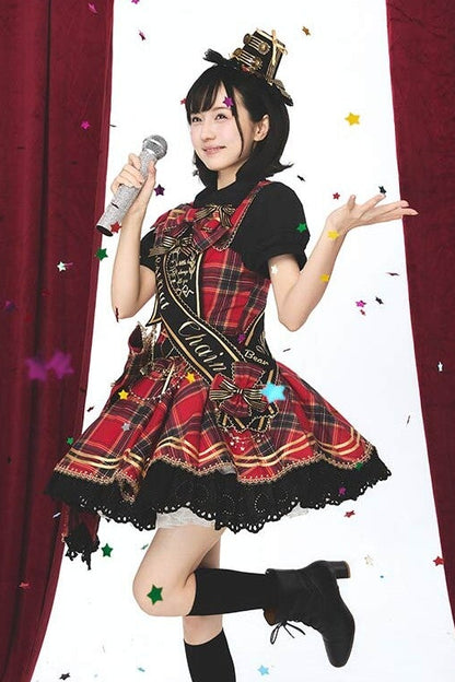 【7月18日預購截止】藍色/紅色/綠色偶像蘿莉塔系列帽子＋蝴蝶結髮箍