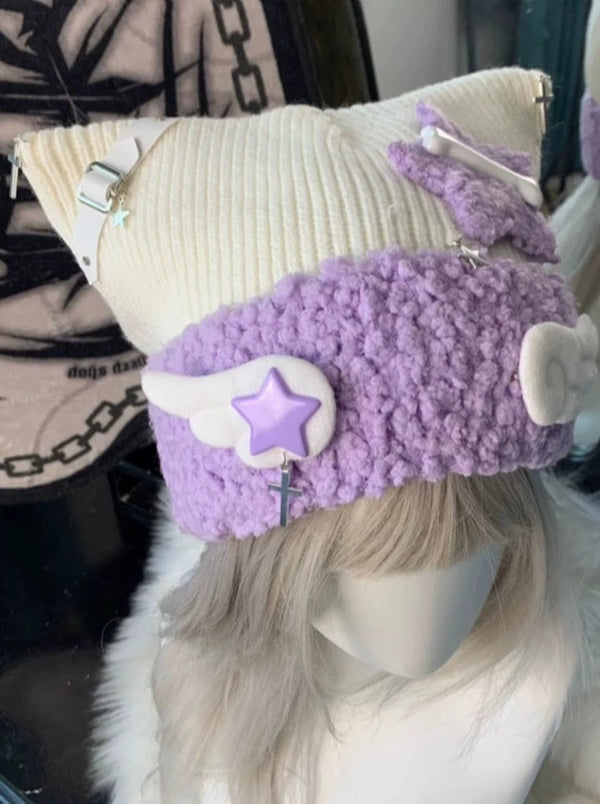 [Angel Neighborhood👼] Boa Angel Subculture Knit Hat