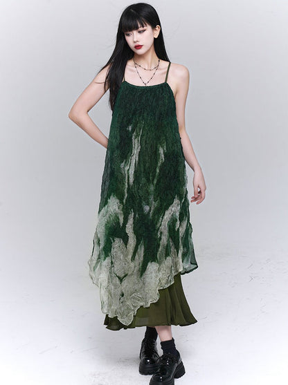 Green Mode Camisole Dress