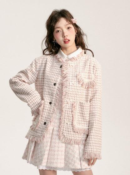 Mole Fragrance Tweed Fringe Jacket