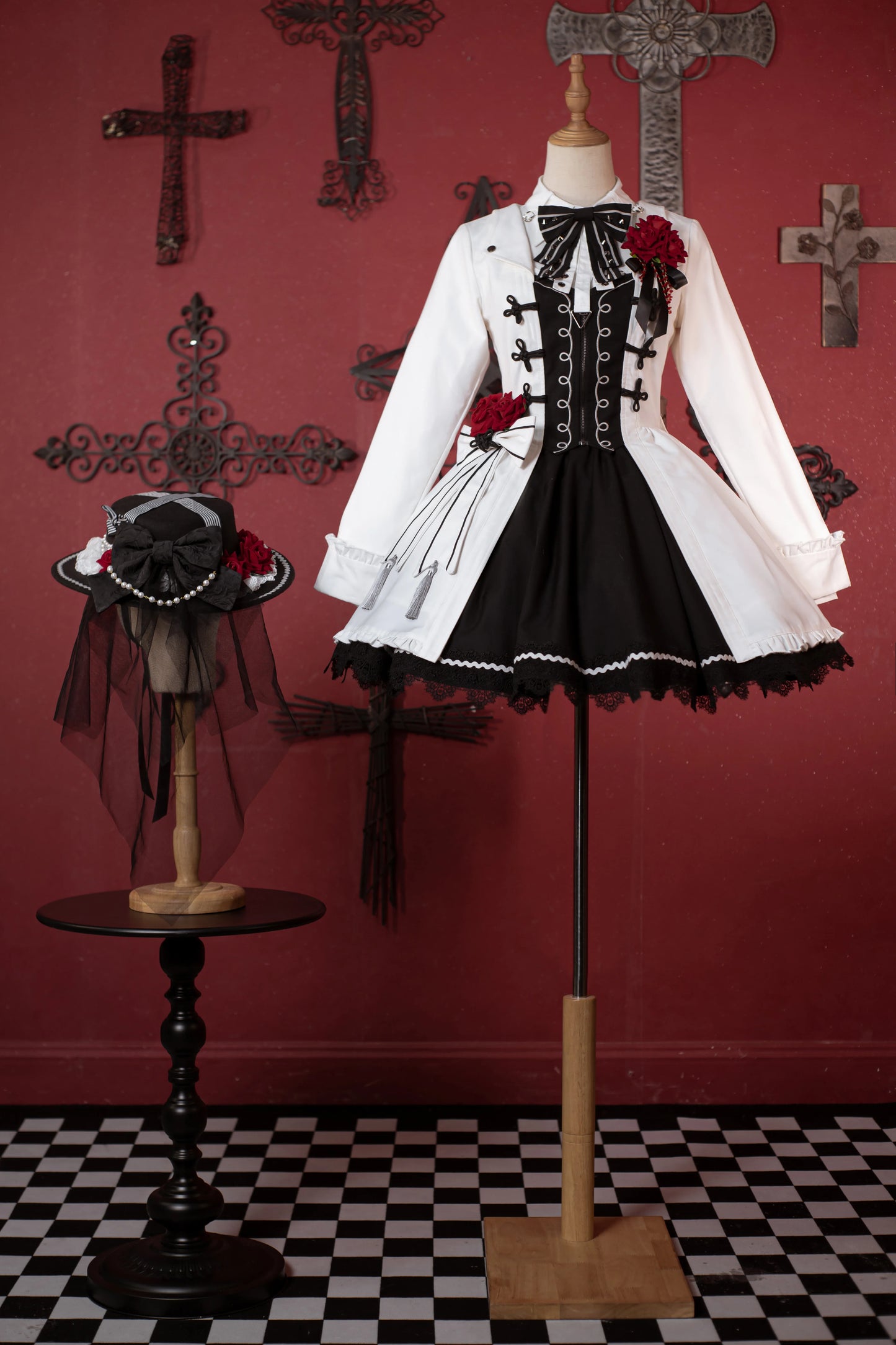 ダークローズゴシックプリンセスロリータセット+ダークローズゴシックプリンスロリータセット