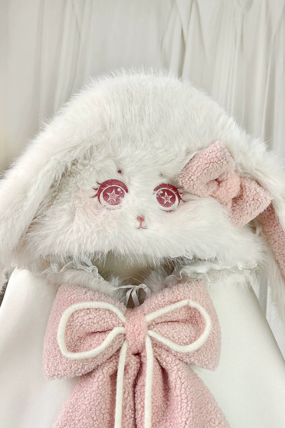 ラビットレースアップケープコート