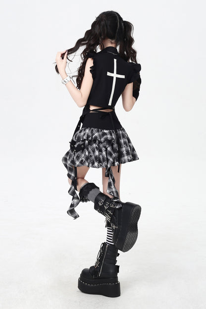 Spicy Butterfly Corset Mini Skirt