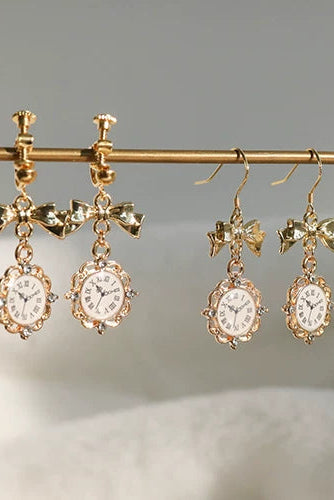 レトロクロックピアス・イヤリング