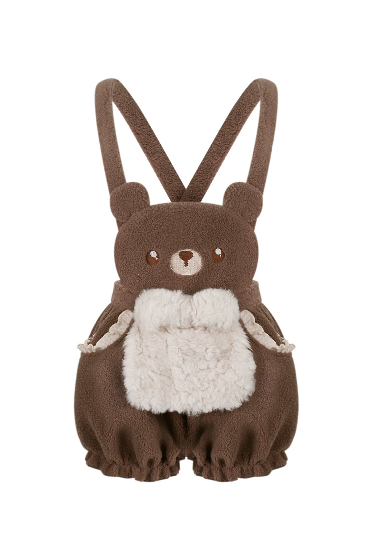 ベアケーキハウスニットトップス＋ベアサスペンダーパンツ＋ベアぬいぐるみジャケット