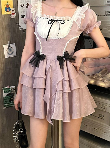 [Deadline for reservations: April 29] Sweet Girly Square Neck Dress