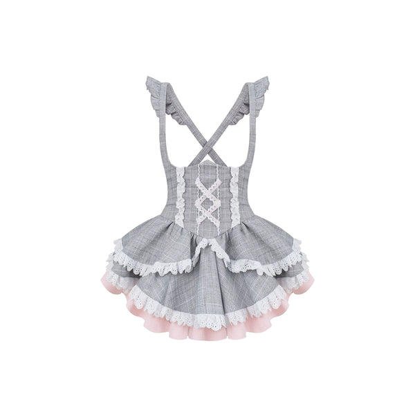 Blusa blanca con lazo + falda corsé de princesa