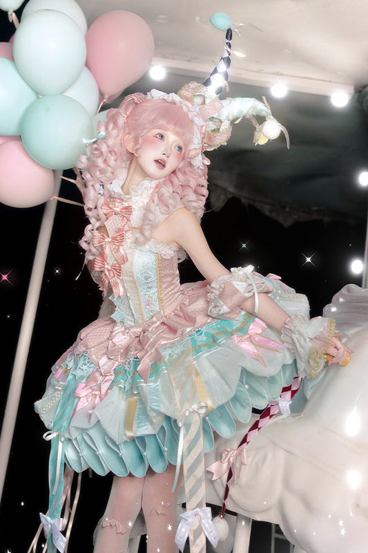 【12月26日予約締切】サーカスシリーズファンフェアキャンディカラーロリータピエロドレス＋フルセットA/B