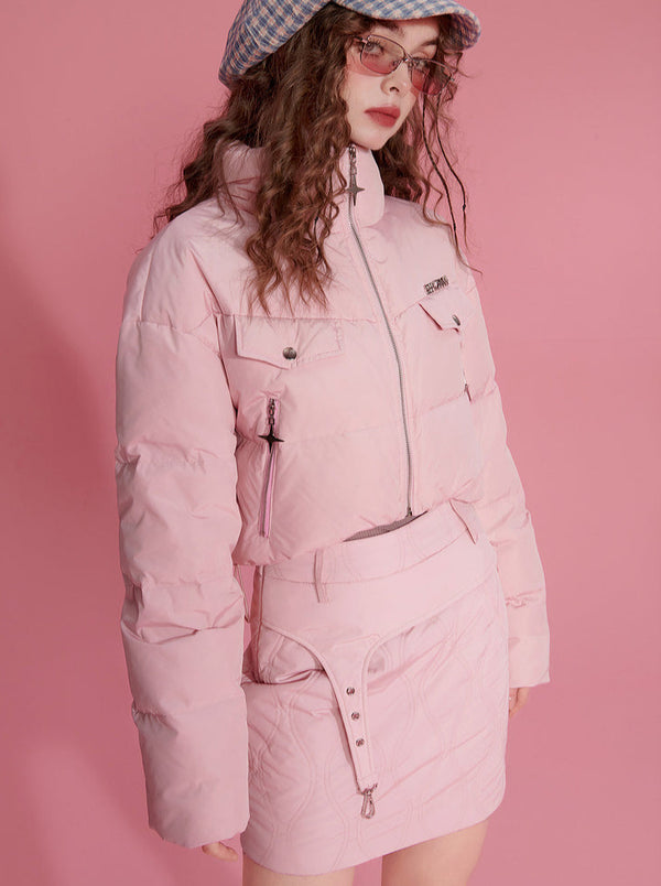 ダックダウンショートジャケット＋スカートセットアップ