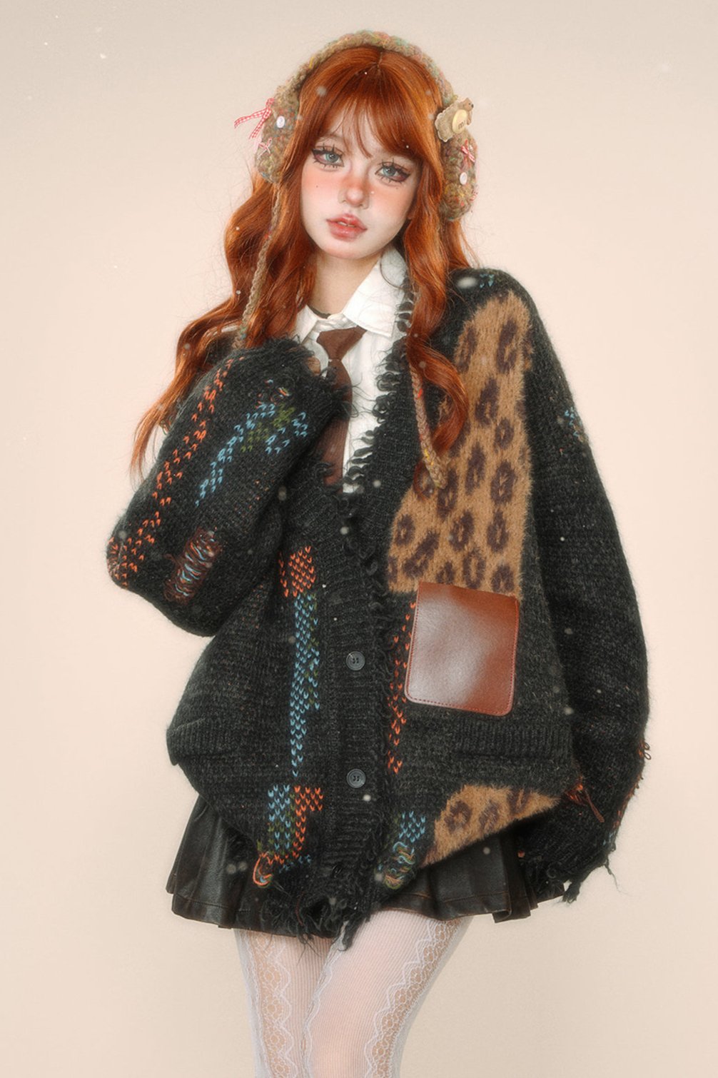 Leopard Printrose Patchwork Workwater Water Jacket