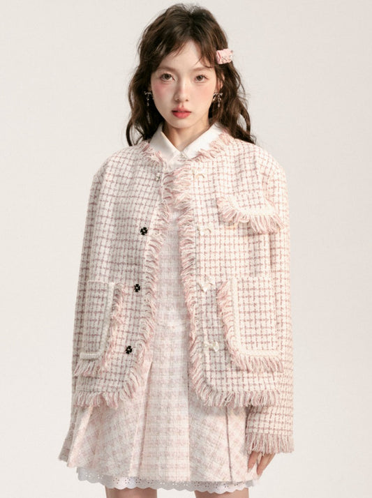 Mole Fragrance Tweed Fringe Jacket