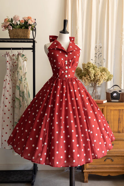 Retro Elegant Halter Neck French Flare Dress