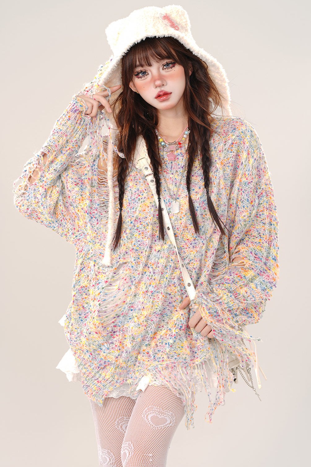 Looscut Outlose Flower Knit