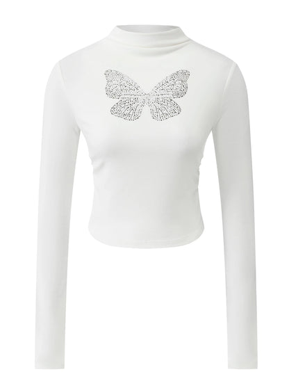 Lame Butterfly Slim Top