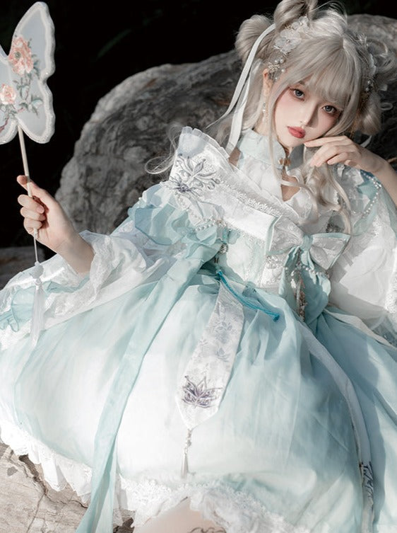 Ribbon China Sweet N'tique Lolita Suspender Dress