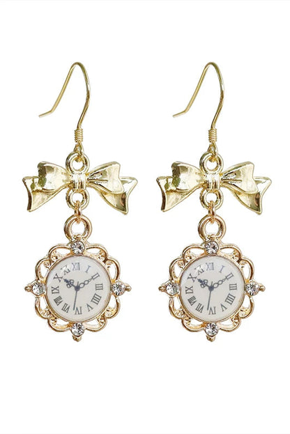 レトロクロックピアス・イヤリング