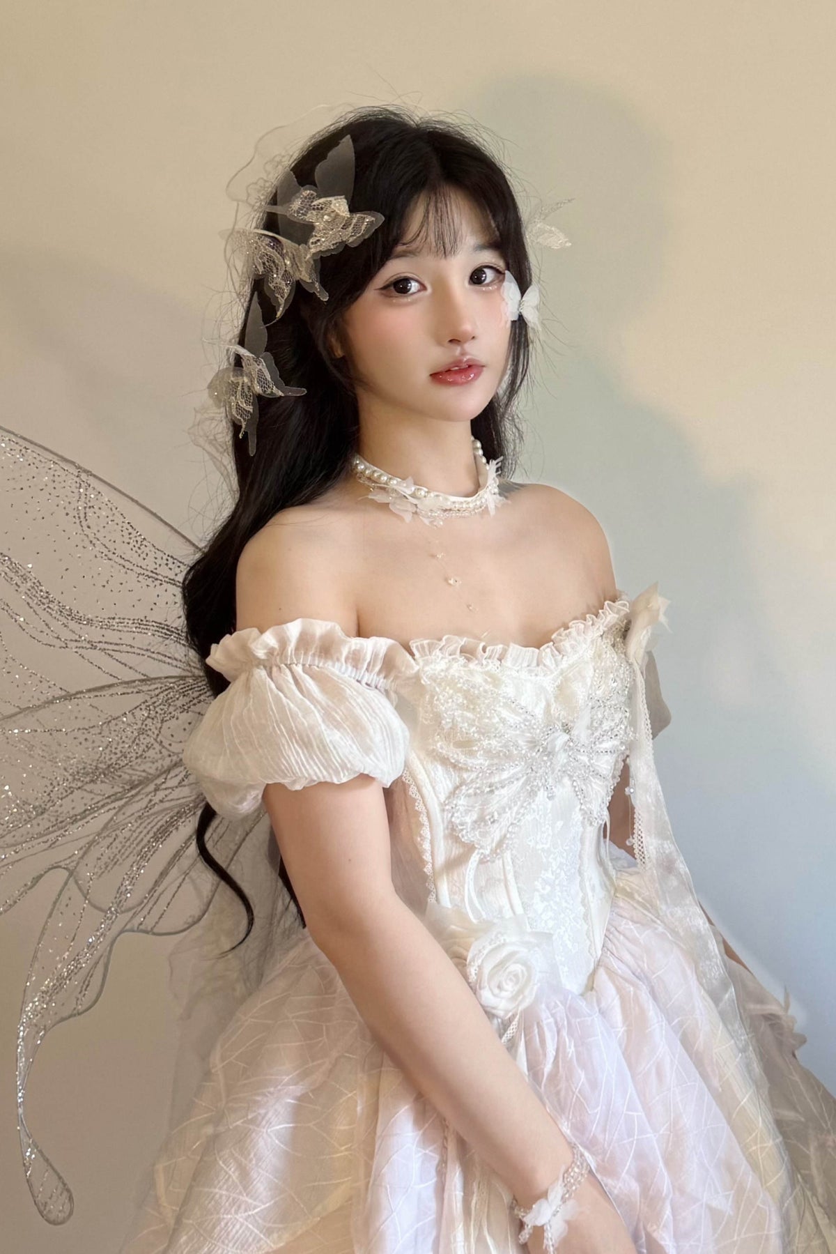[Pre-order Deadline: October 28] Butterfly Gothic Lolita Series Accessories (Choker Necklace + Hair Clip)