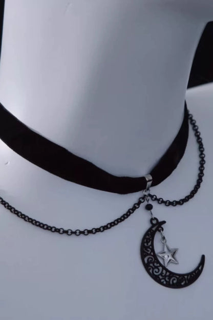 ムーンアンドスターベルベットチョーカー