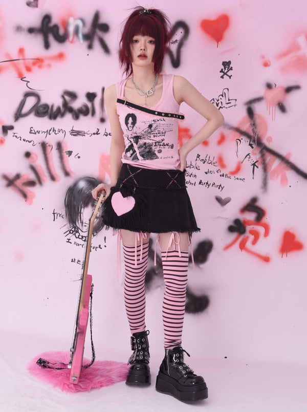 Striped summer shorts leggings 