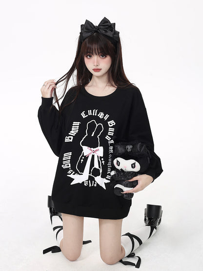 Ribbon Rabbit Gothic Logo Sweatshirt