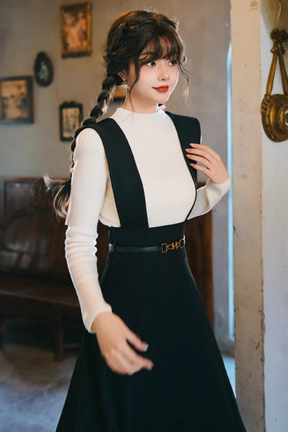 Retro Chic Suspender Skirt