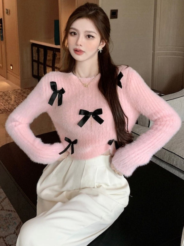 Ribbon soft milky knit