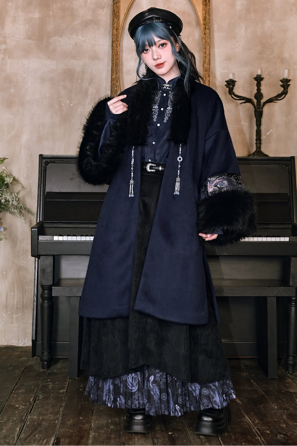 ゴールドスレデッドフリースコート