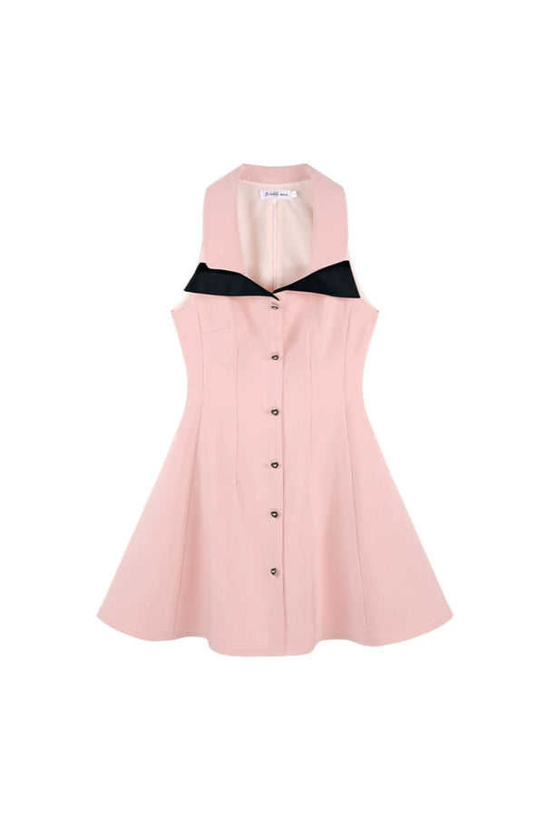 Pink French Camisole A-Line Dress