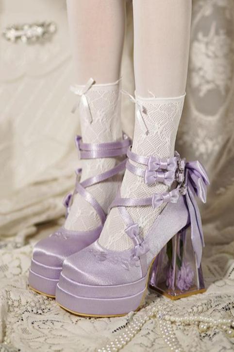 グラスフラワーエレガントハイヒール