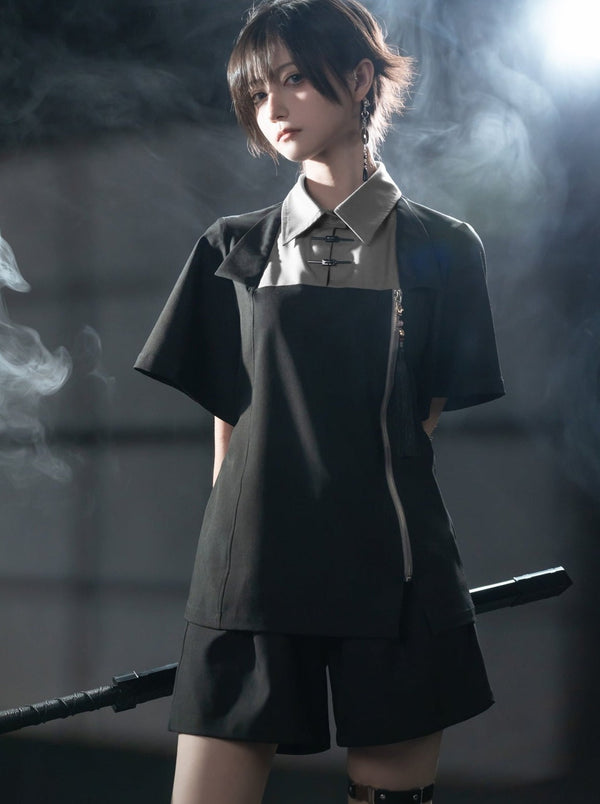 China mode summer top + shorts