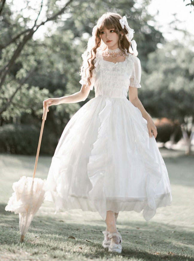 [Reservations] Kura Elegant Pure White Lolita Dress