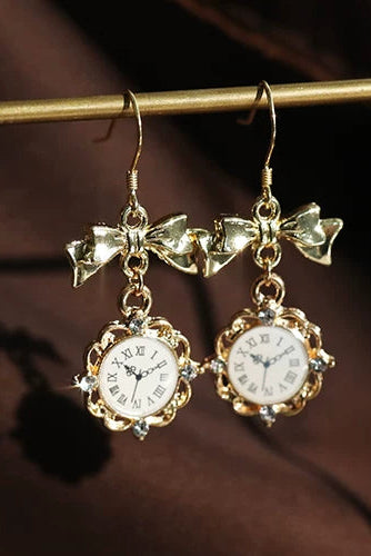 レトロクロックピアス・イヤリング