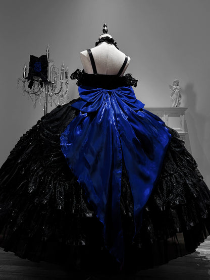 [Pre-order] Gothic Rose Wedding Lolita Gorgeous Tiered Corset JKS Dress