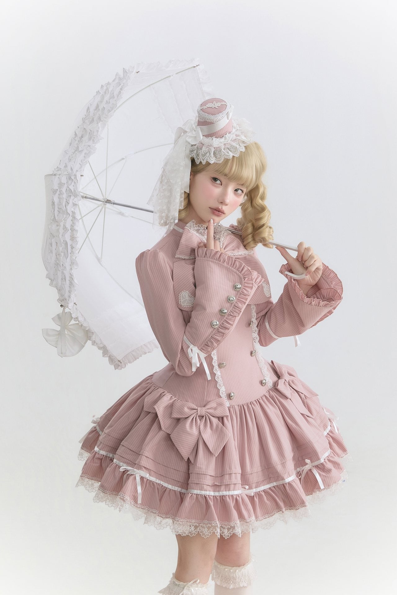 [Pre-order Deadline: April 25] Phantom Cat Series Cat Ear Hairband + Ribbon Veil Hat
