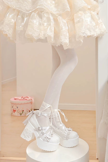 ドリームリボンレースマリージェーンシューズ