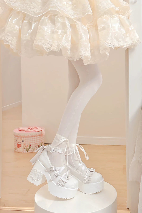 ドリームリボンレースマリージェーンシューズ