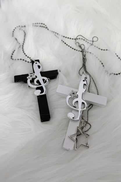 哥特朋克十字架项链