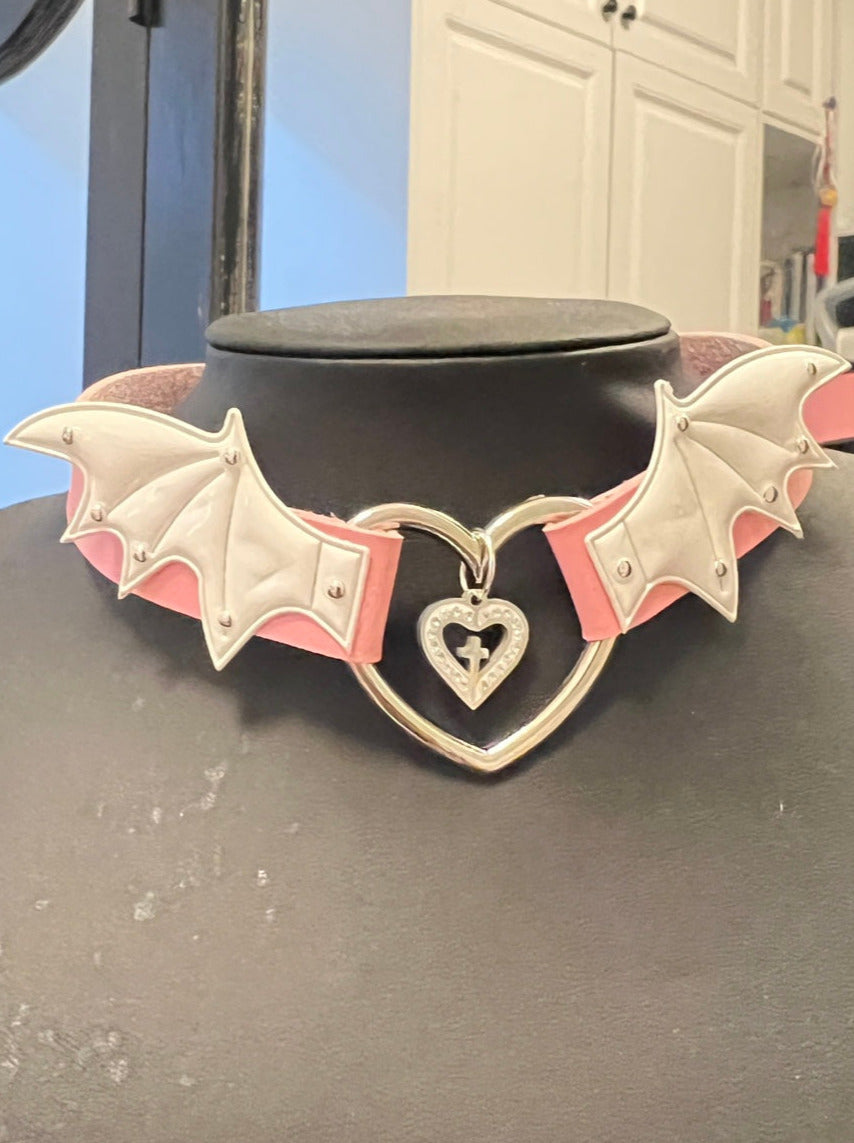 Batwing Subculture Punk Metal Leather Choker