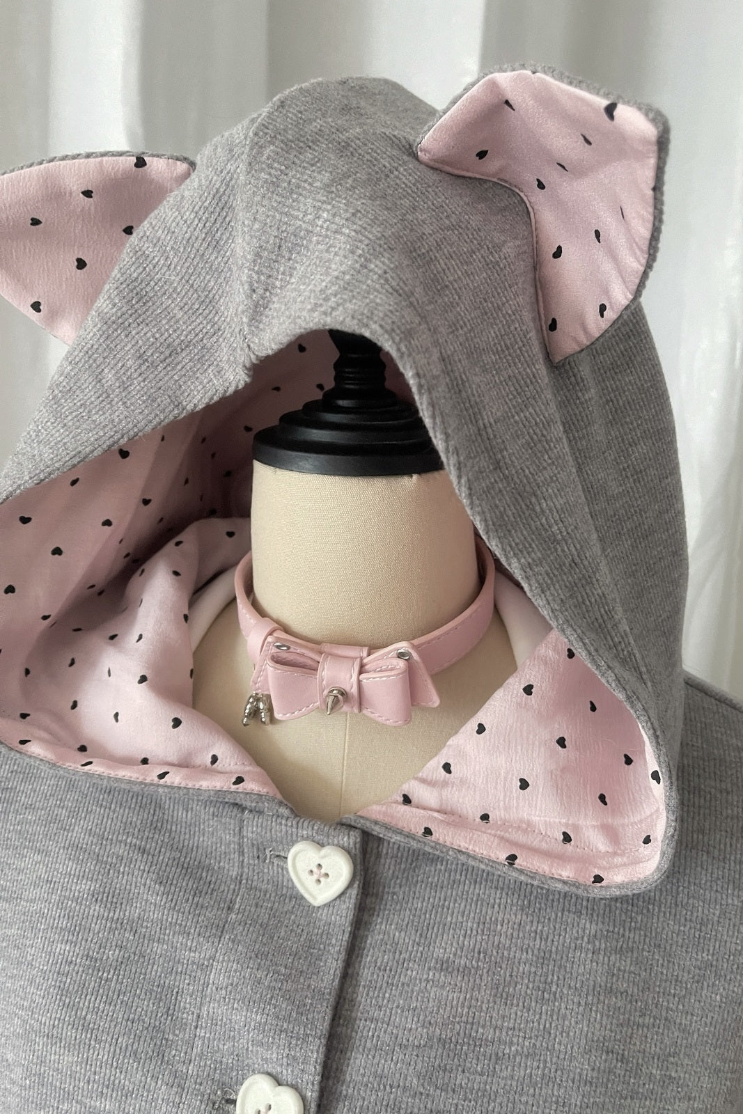 Pink Cat Ear Poncho Coat