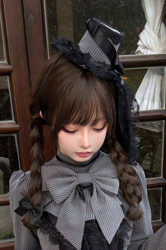 [Pre-order Deadline: April 25] Phantom Cat Series Cat Ear Hairband + Ribbon Veil Hat