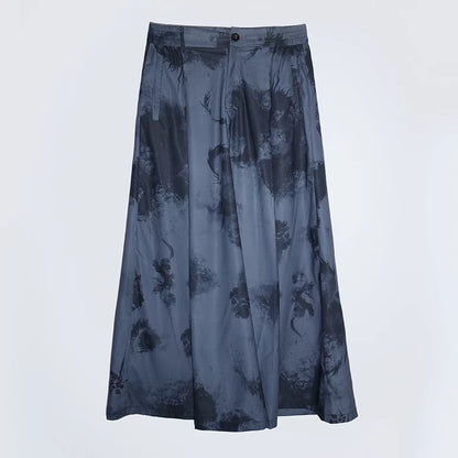 Black and Gold Oriental Ribbon Shirt + Chinese Wide-Leg Pants