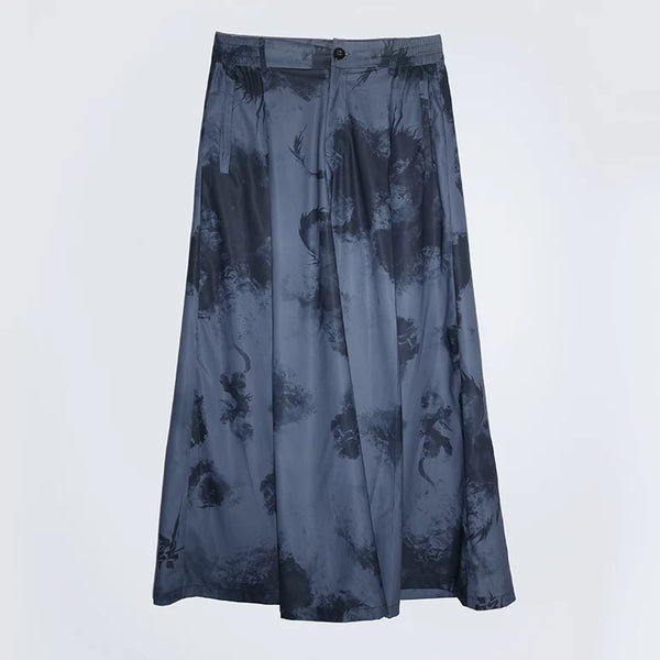 Black and Gold Oriental Ribbon Shirt + Chinese Wide-Leg Pants