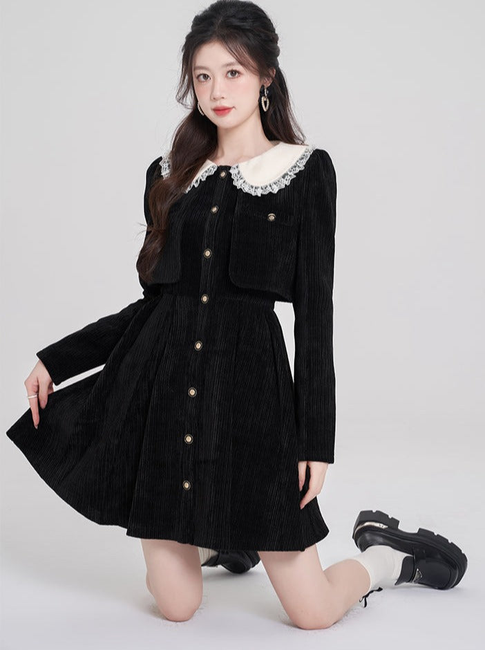 Chic Doll French Faux Faux Two Piece Dress