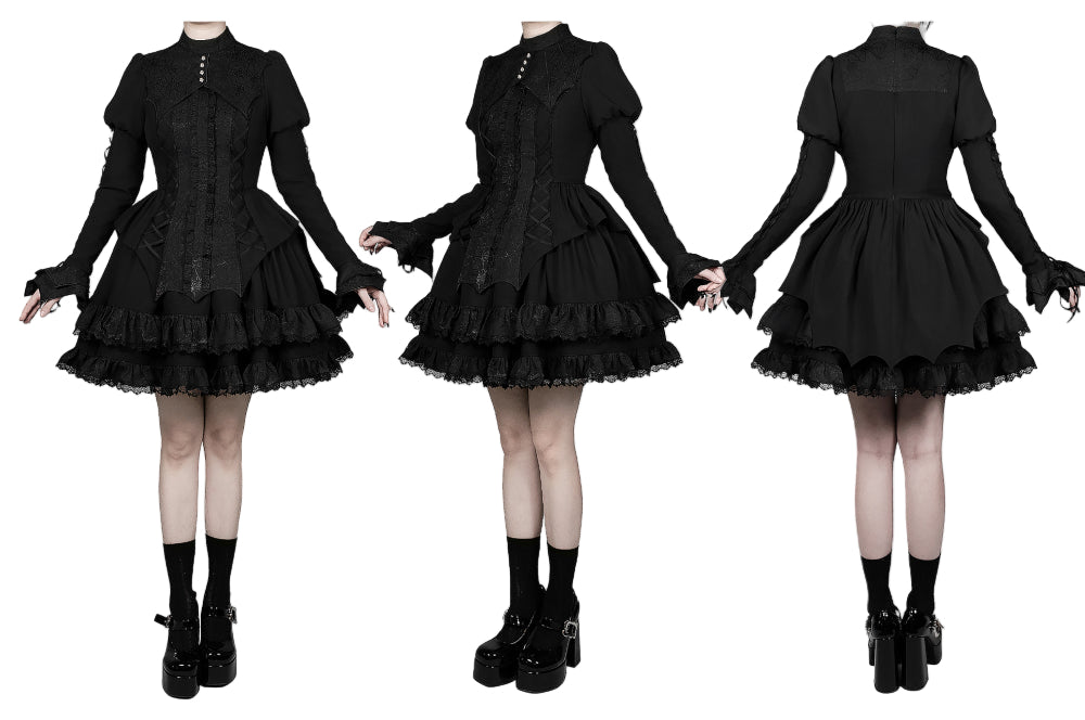 [Deadline for reservations: November 19] Camilla Spider Web Bat Gothic Dark Series Dress Full Set + Setup Full Set