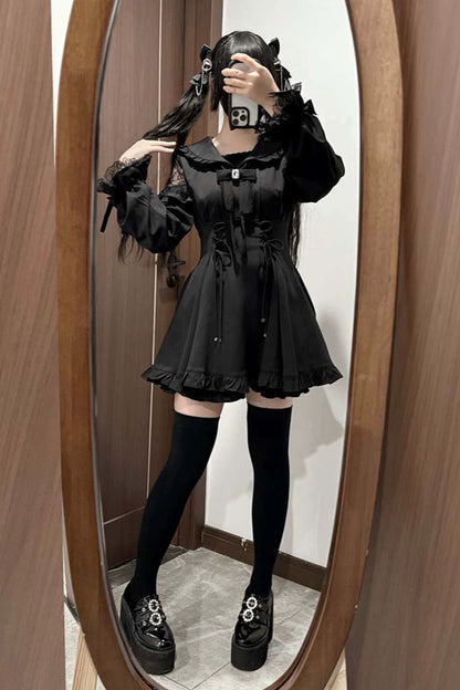 Lace Shoulder Top + Skirt