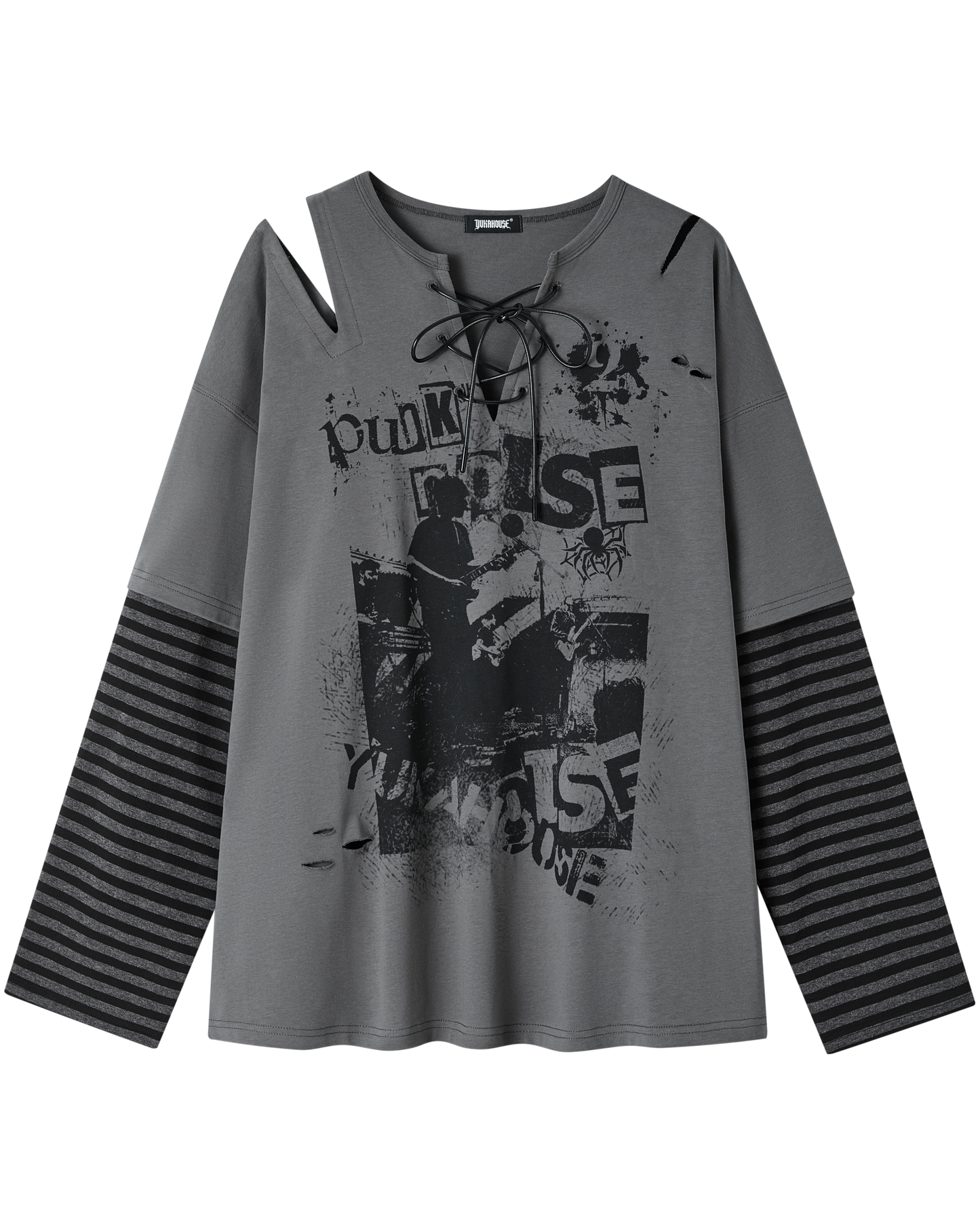 レトロダークボーダールーズトップス