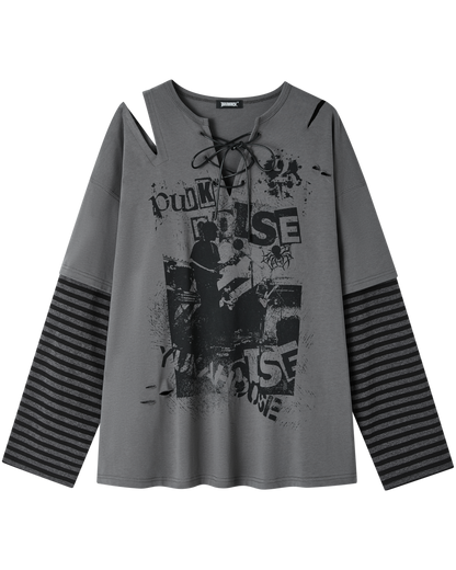 レトロダークボーダールーズトップス