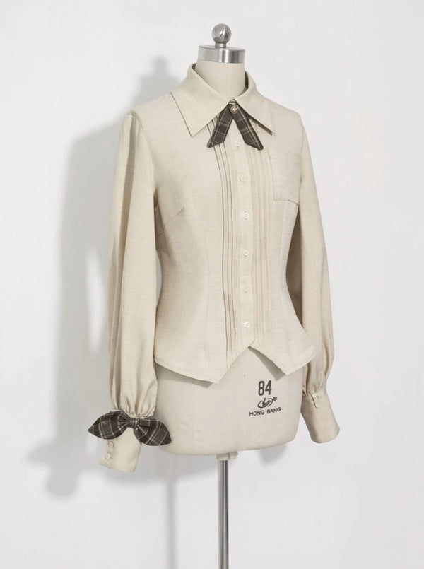 スイートクールベスト＋ブラウンシャツ＋バルーンパンツ