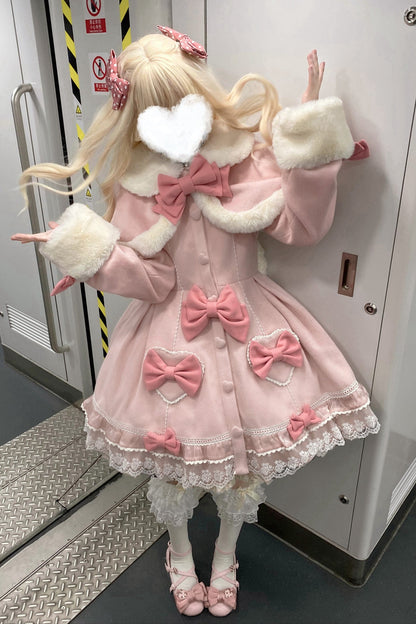 【予約商品】スイートアンドキュートファーケープリボンコート